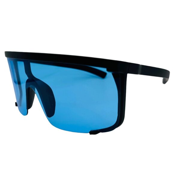9295 | Blue Wrap Sunglasses - Picture 2 of 5